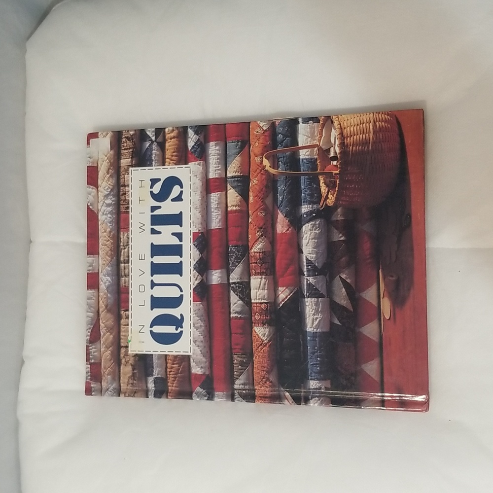 Hardcover quilt book with patterns in it